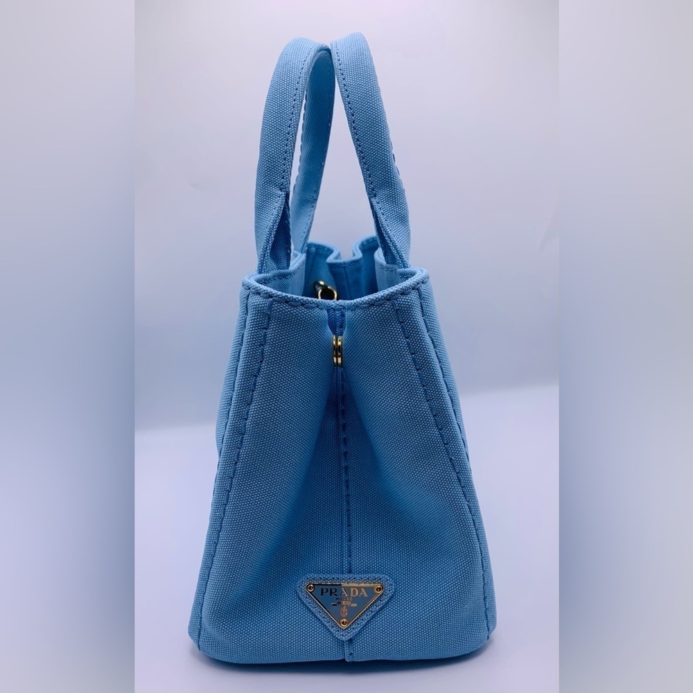 Prada Canapa Logo Tote - Beautiful Blue 🩵 - Picture 6 of 12